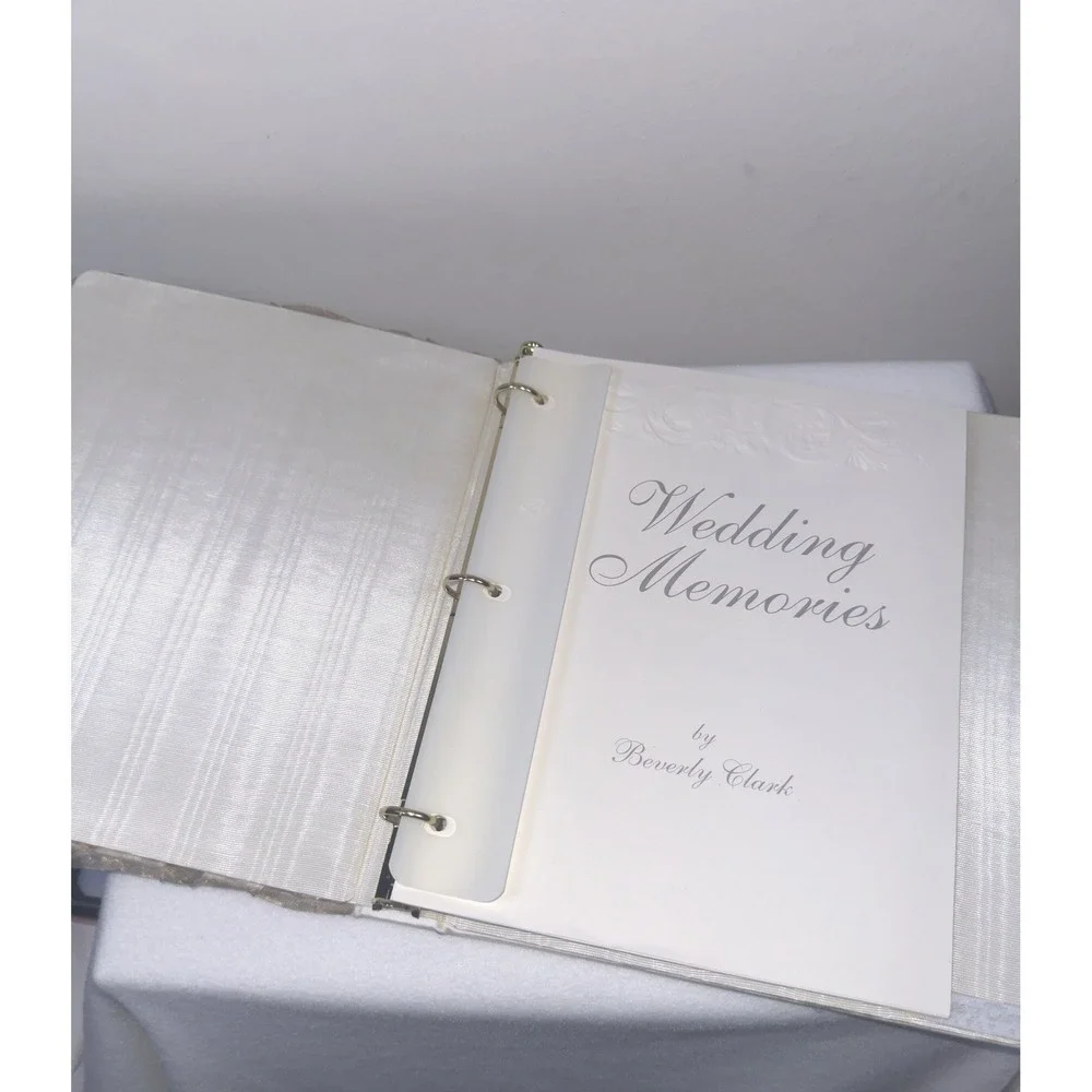 Vintage 1996 Beverly Clark Wedding Memories Memory Book Journal White Embossed